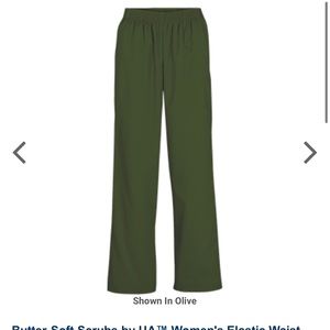 UA- Olive green elastic scrub pants
